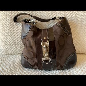 COACH (BROWN)PURSE AND MATCHING WALLET